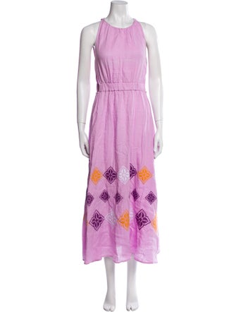 Sandro Crew Neck Long Dress