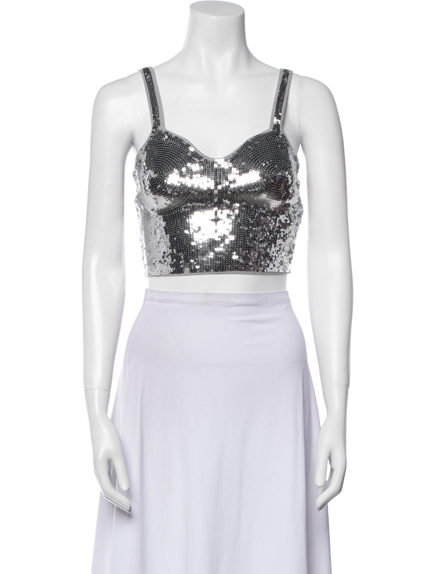 Sandro Square Neckline Sleeveless Crop Top w/ Tags
