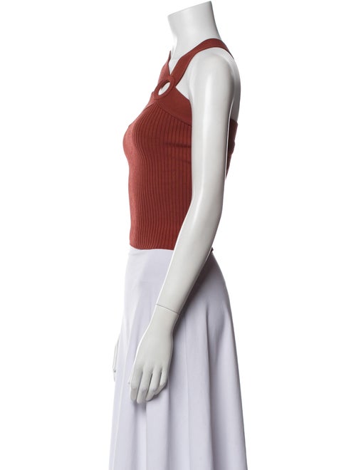 Sandro One-Shoulder Sleeveless Crop Top