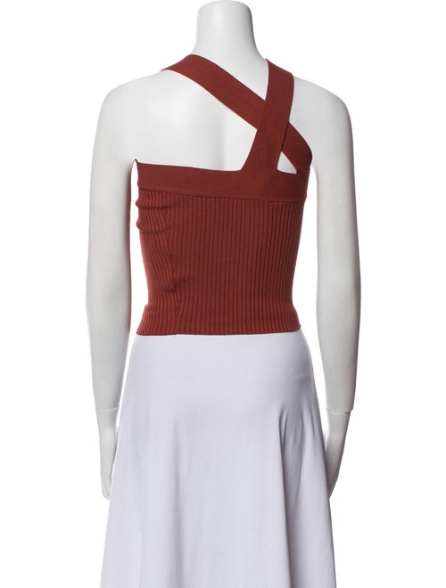 Sandro One-Shoulder Sleeveless Crop Top