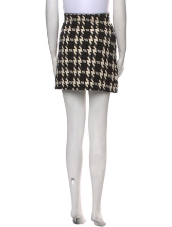 Sandro Houndstooth Print Mini Skirt