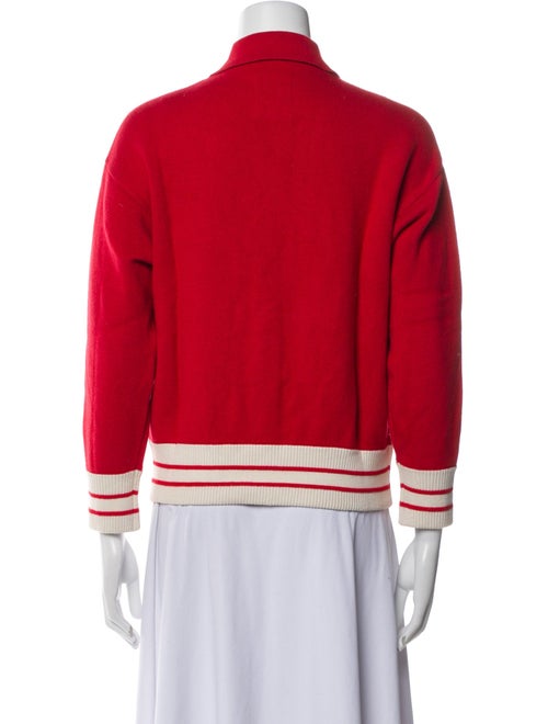 Sandro Wool Graphic Print Bomber Jacket