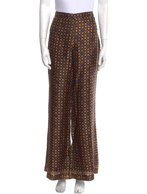 Sandro Printed Wide Leg Pants
