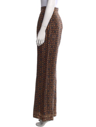 Sandro Printed Wide Leg Pants