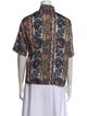 Sandro Printed Mock Neck Blouse