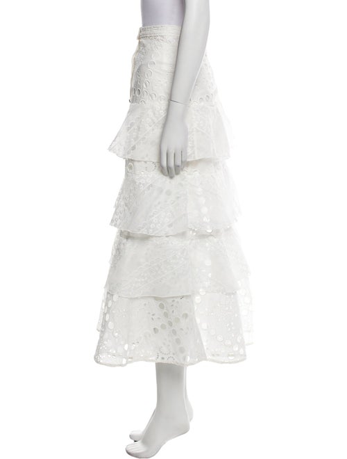 Sandro Eyelet Trim Midi Length Skirt