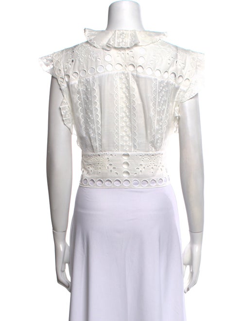 Sandro V-Neck Short Sleeve Crop Top