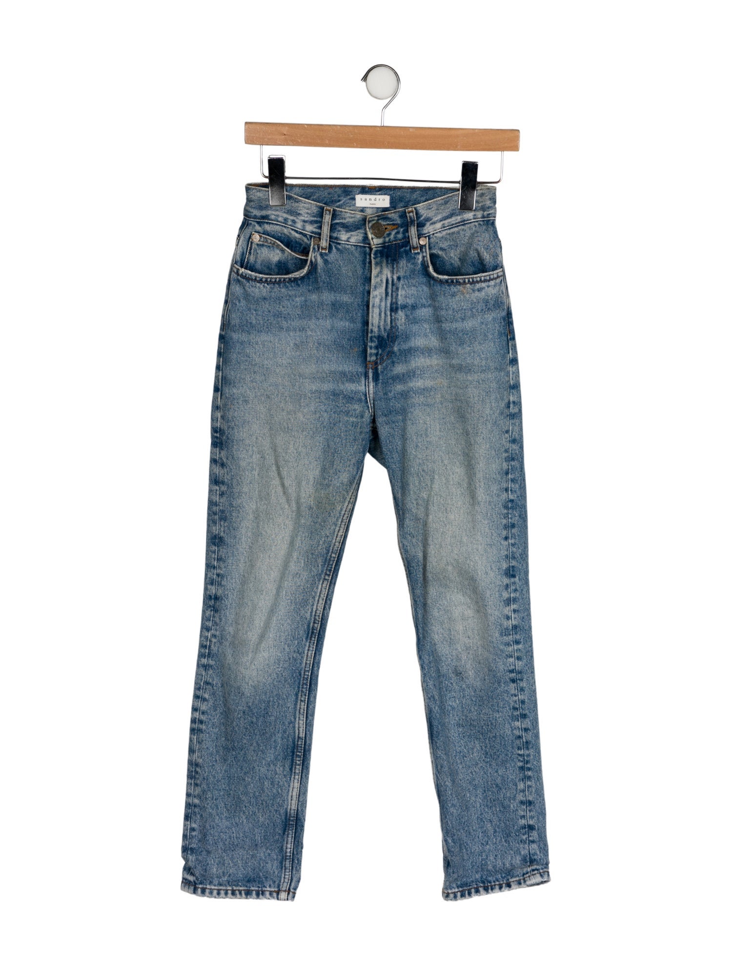 Sandro High-Rise Straight Leg Jeans