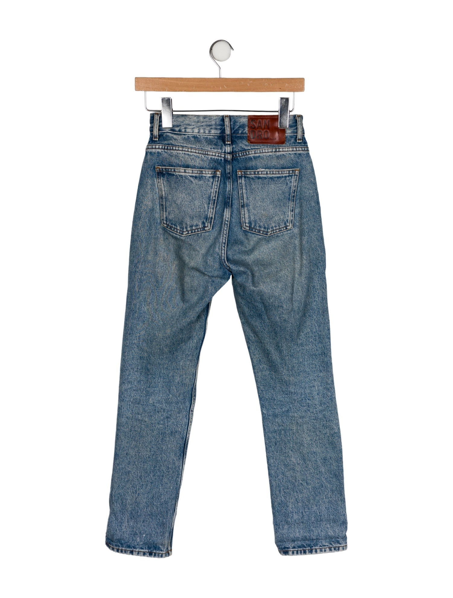 Sandro High-Rise Straight Leg Jeans