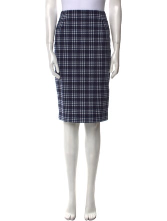 Sandro Plaid Print Knee-Length Skirt