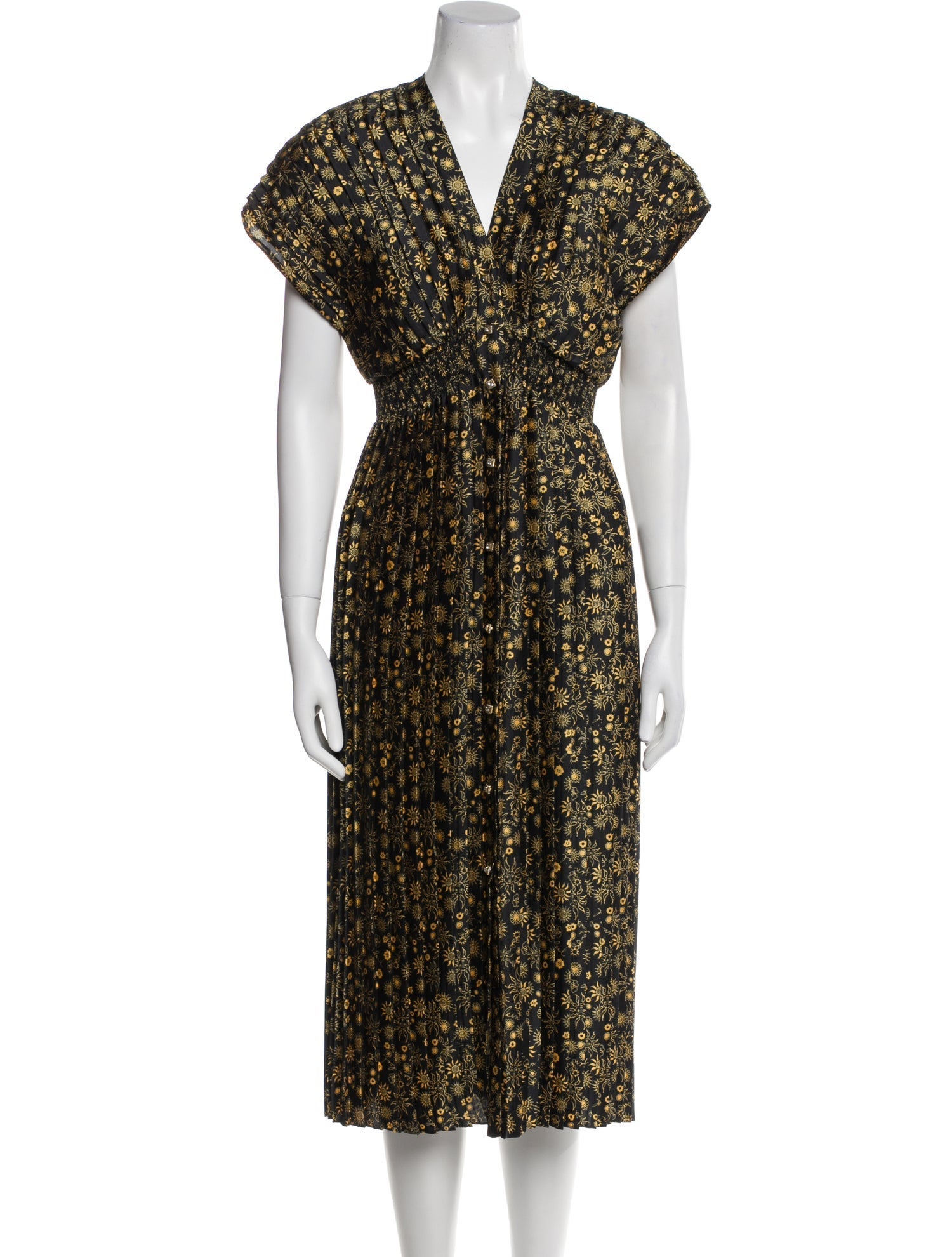 Sandro Floral Print Midi Length Dress