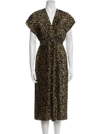 Sandro Floral Print Midi Length Dress