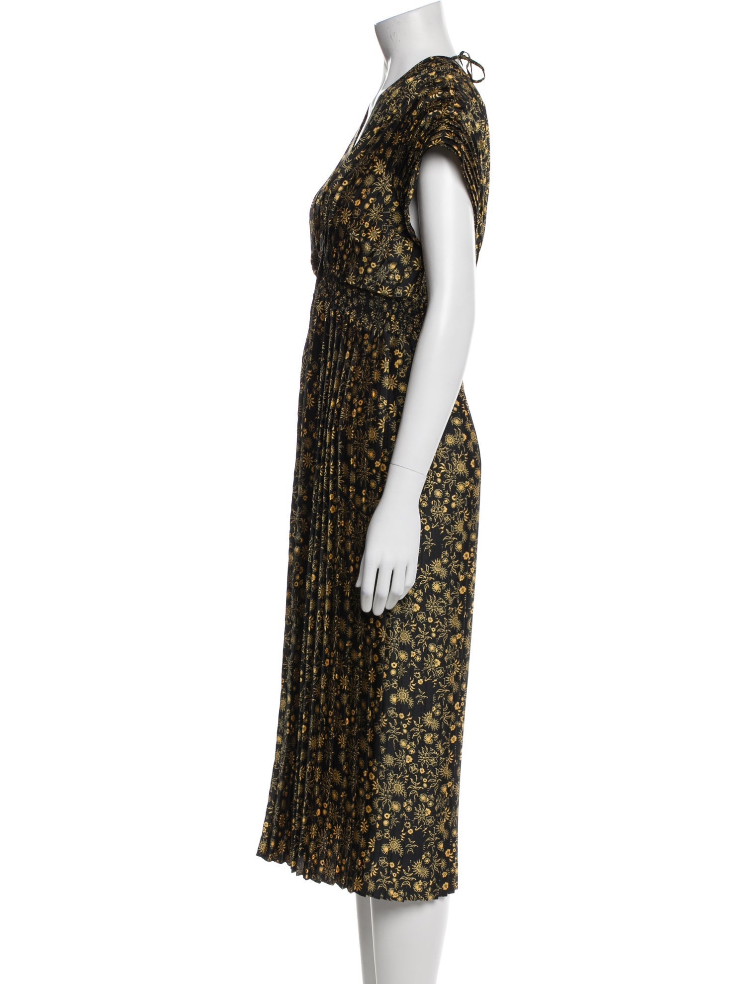 Sandro Floral Print Midi Length Dress