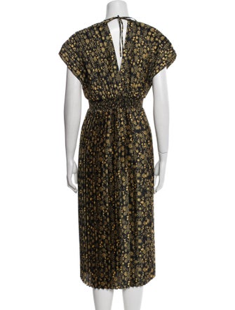 Sandro Floral Print Midi Length Dress