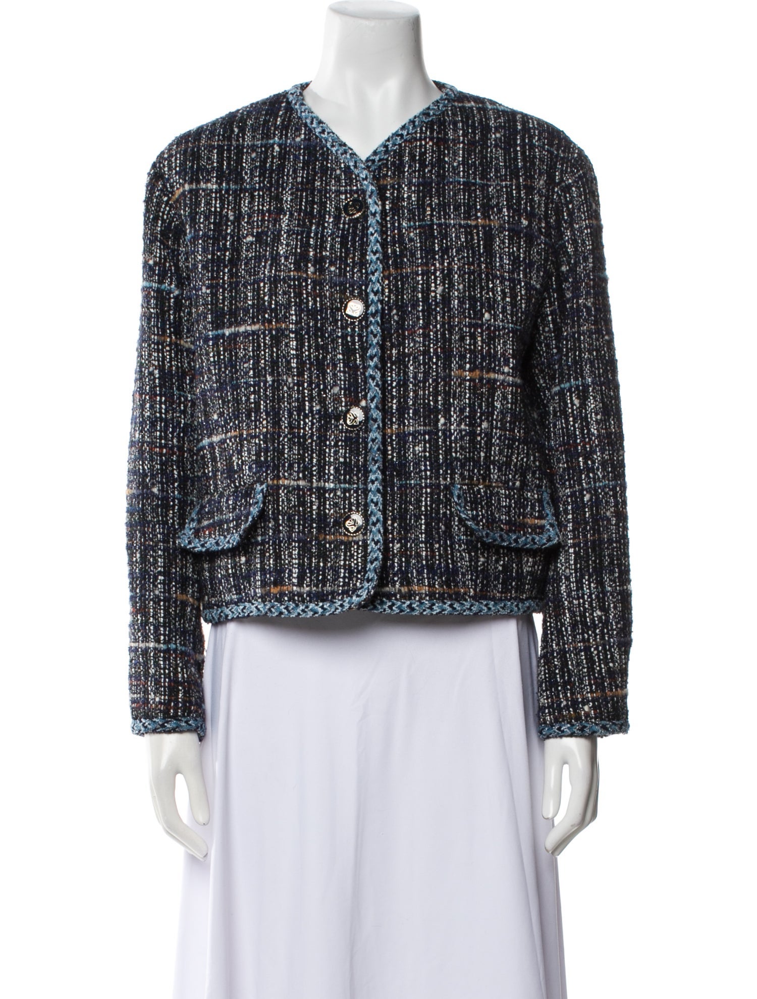 Sandro Tweed Pattern Evening Jacket