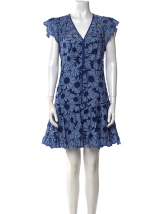 Sandro Floral Print Mini Dress