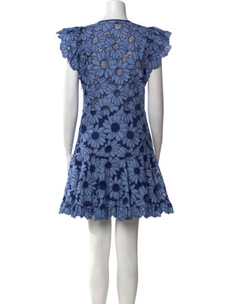 Sandro Floral Print Mini Dress