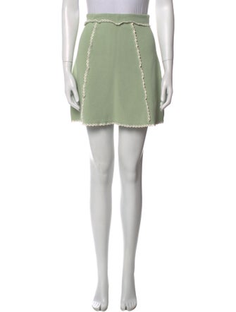 Sandro Embroidered Accent Mini Skirt