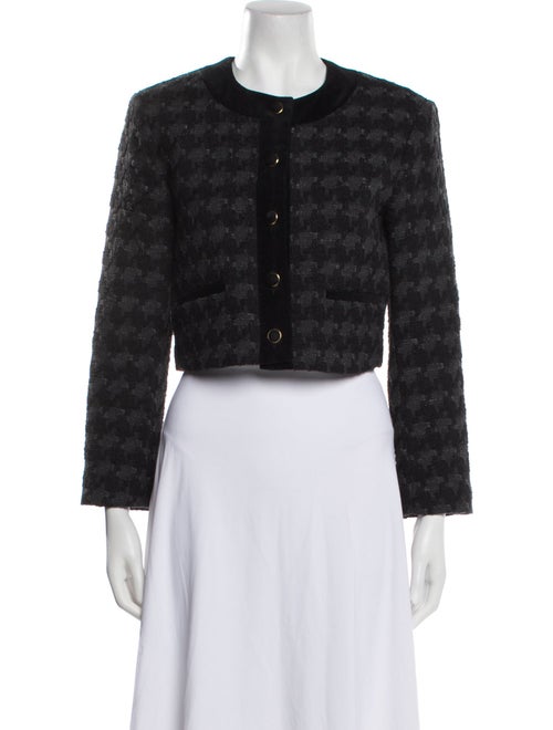 Sandro Houndstooth Print Evening Jacket