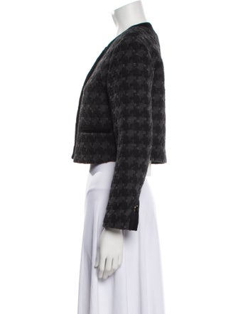 Sandro Houndstooth Print Evening Jacket