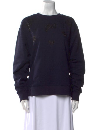 Sandro Crew Neck Long Sleeve Sweatshirt