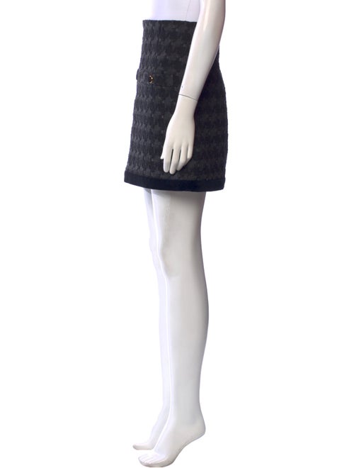 Sandro Houndstooth Print Mini Skirt