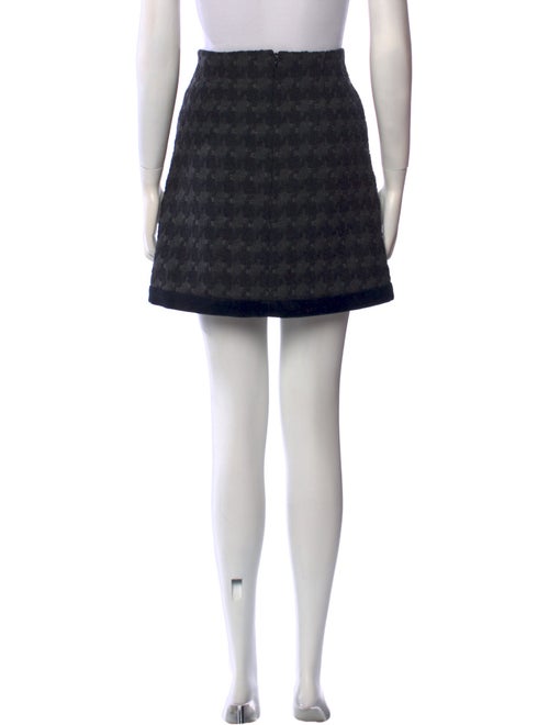 Sandro Houndstooth Print Mini Skirt