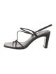 Sandro Snakeskin Slingback Sandals