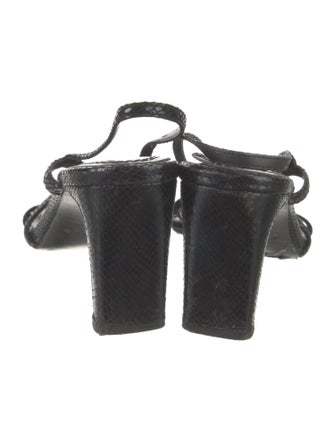 Sandro Snakeskin Slingback Sandals