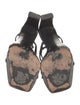 Sandro Snakeskin Slingback Sandals
