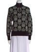 Sandro Printed Mock Neck Sweater