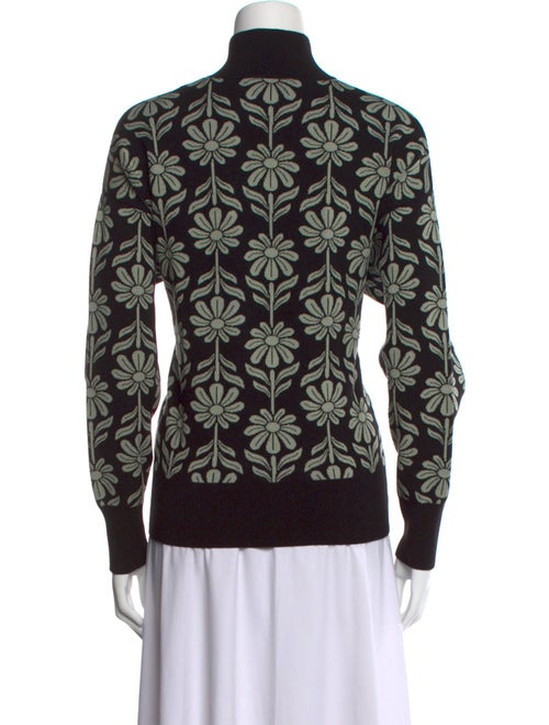 Sandro Printed Mock Neck Sweater