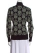 Sandro Printed Mock Neck Sweater