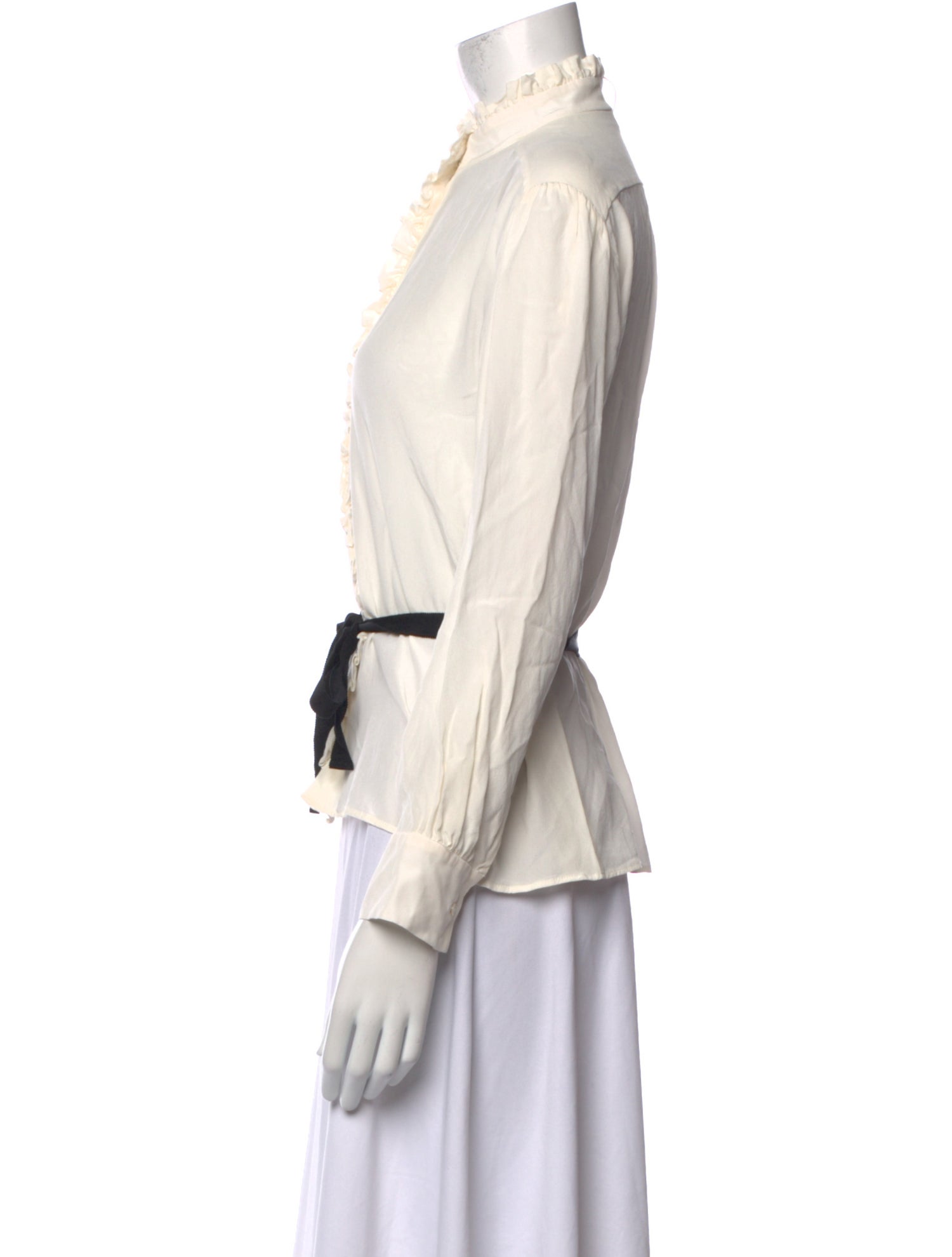 Sandro Silk Mock Neck Top