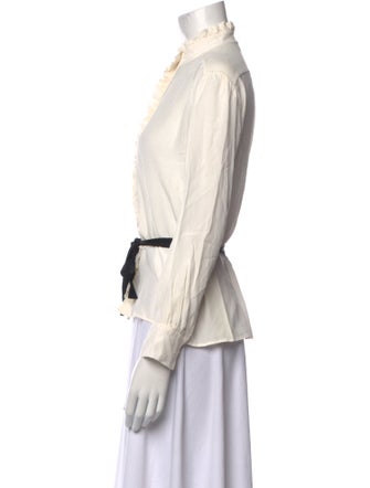 Sandro Silk Mock Neck Top