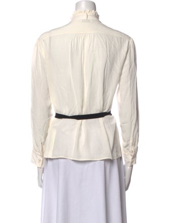 Sandro Silk Mock Neck Top