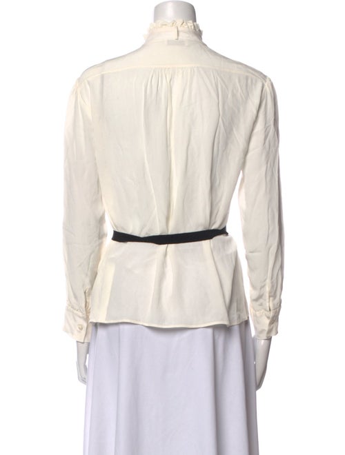 Sandro Silk Mock Neck Top