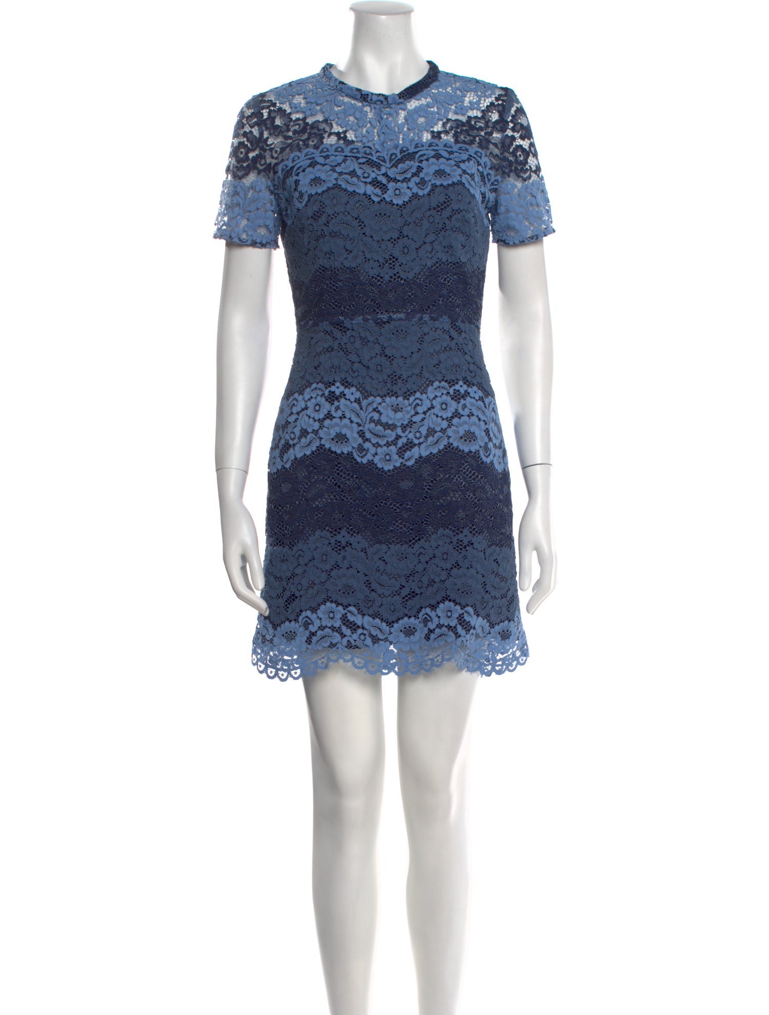 Sandro Lace Pattern Mini Dress