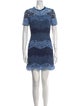 Sandro Lace Pattern Mini Dress