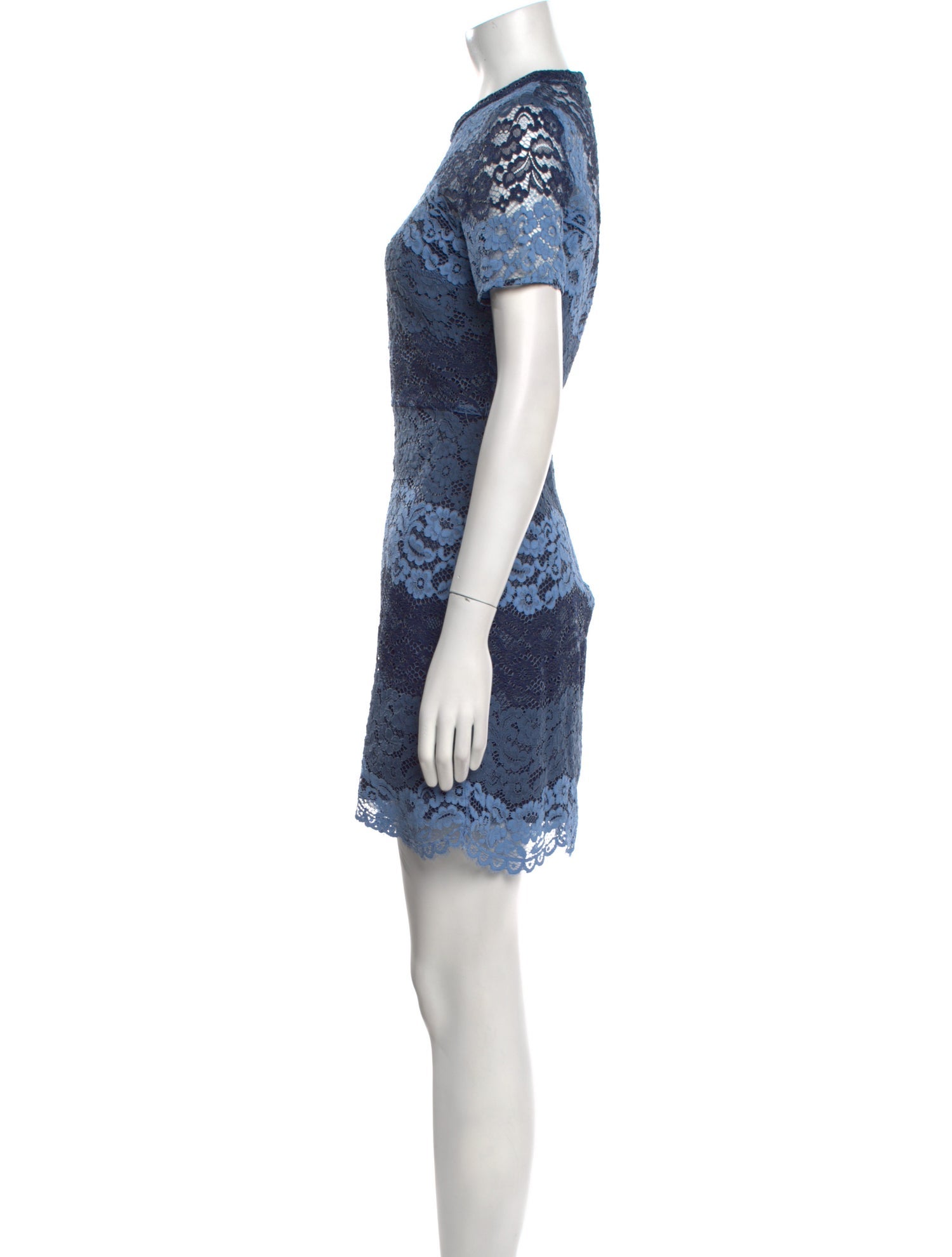 Sandro Lace Pattern Mini Dress