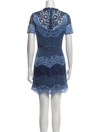 Sandro Lace Pattern Mini Dress