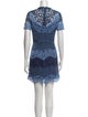Sandro Lace Pattern Mini Dress