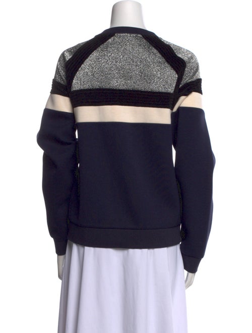 Sandro Striped Scoop Neck Sweatshirt