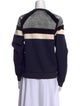 Sandro Striped Scoop Neck Sweatshirt