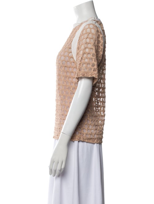 Sandro Lace Pattern Crew Neck Top