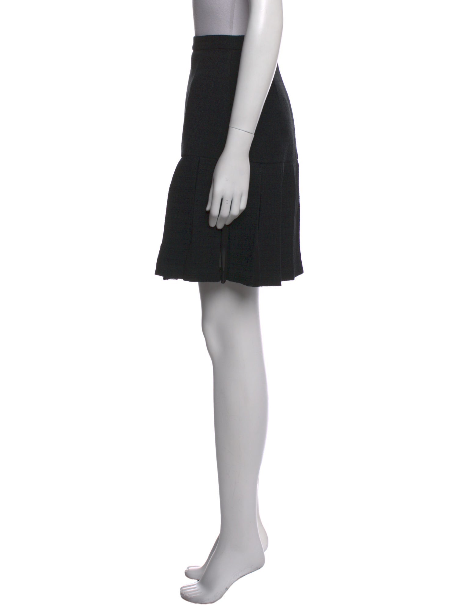 Sandro Pleated Accents Knee-Length Skirt