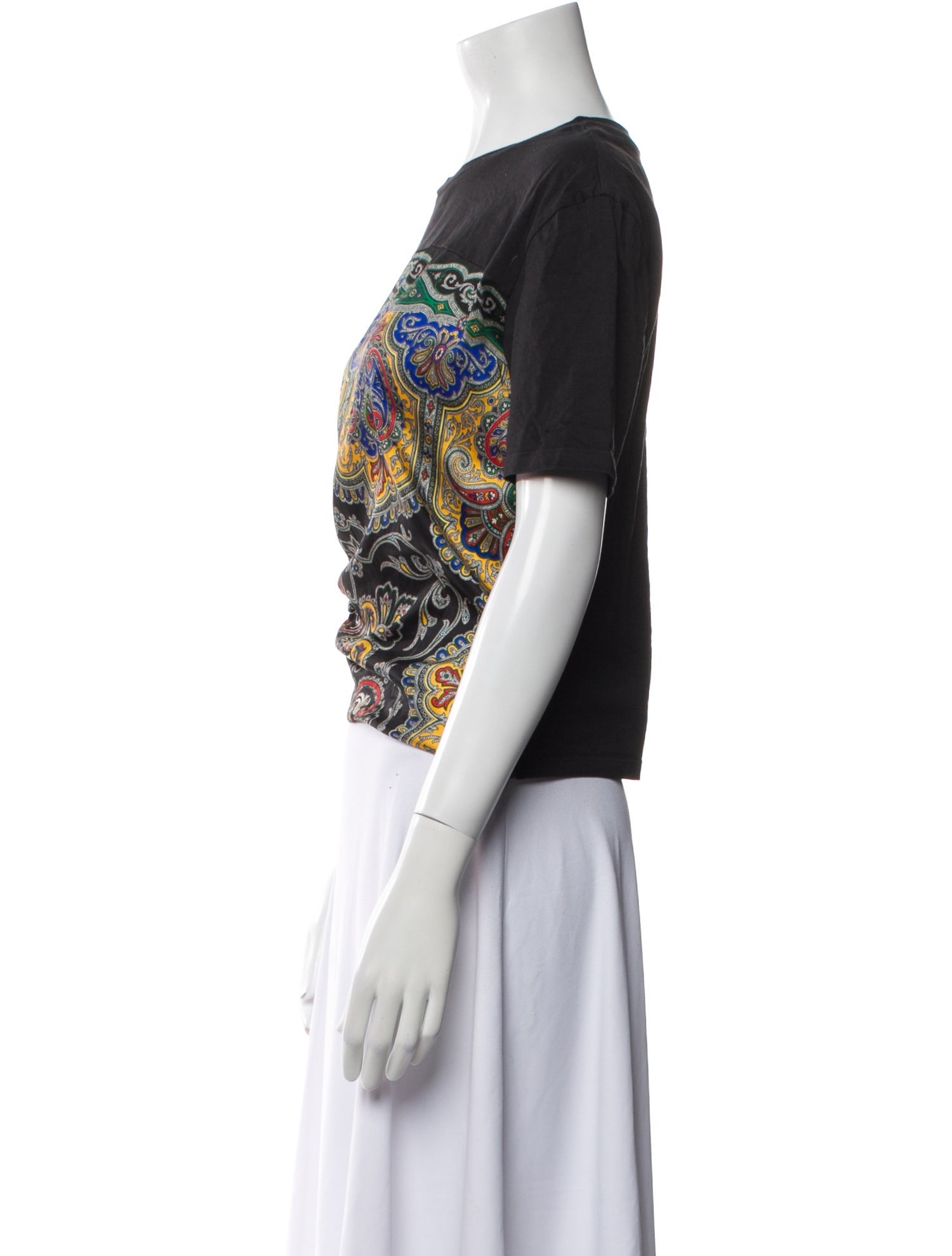 Sandro Paisley Print Crew Neck T-Shirt