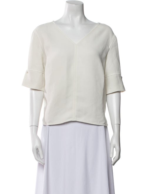 Sandro V-Neck Three-Quarter Sleeve Top