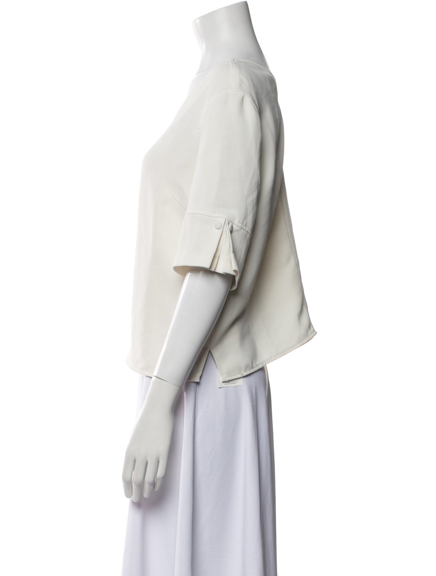 Sandro V-Neck Three-Quarter Sleeve Top