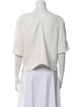 Sandro V-Neck Three-Quarter Sleeve Top